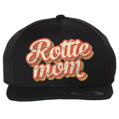 Vintage Rottweiler Mom Gift Rott Dog Lover Pet Rottie Mama Wool Snapback Cap