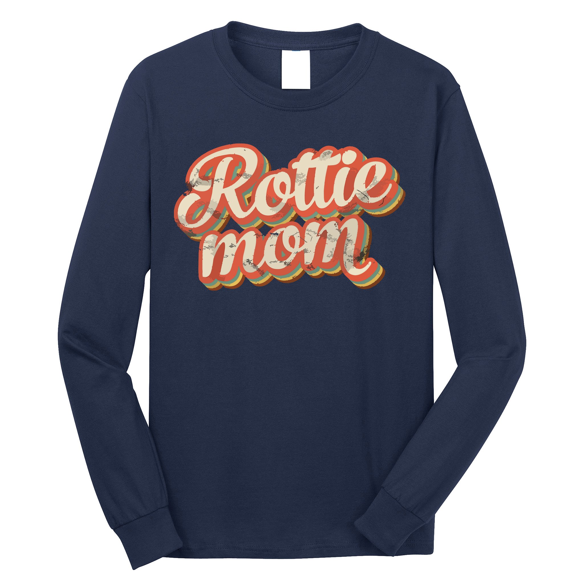 Vintage Rottweiler Mom Gift Rott Dog Lover Pet Rottie Mama Long Sleeve Shirt
