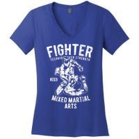 Vintage Retro Mma Funny Gift Fighter Mixed Martial Arts Gift Women's V-Neck T-Shirt