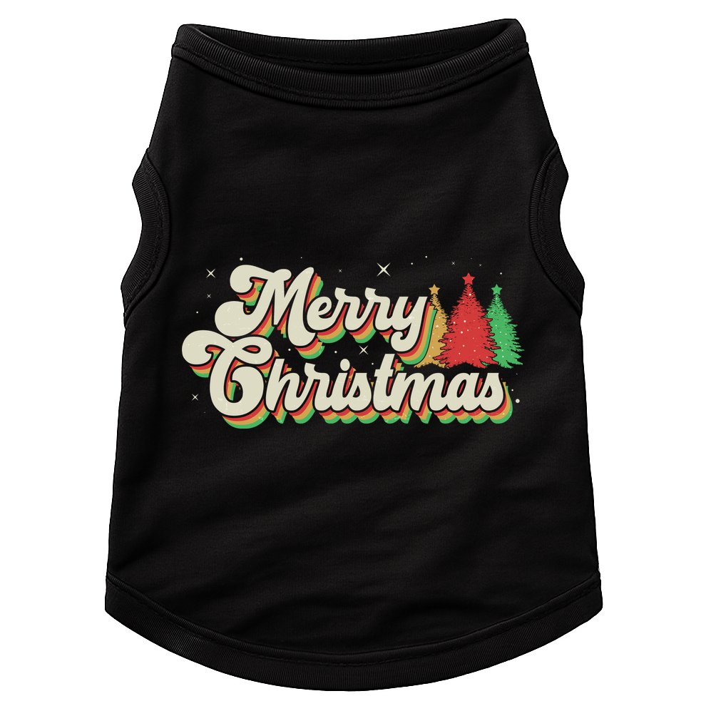 Vintage Retro Merry Christmas Doggie Tank
