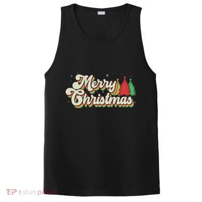 Vintage Retro Merry Christmas PosiCharge Competitor Tank