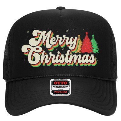 Vintage Retro Merry Christmas Trucker Hat