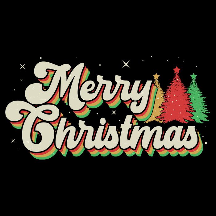 Vintage Retro Merry Christmas Toddler Hoodie