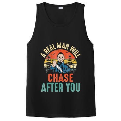 Vintage Real Man Will Chase After You Halloween Characters PosiCharge Competitor Tank