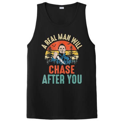 Vintage Real Man Will Chase After You Halloween Characters PosiCharge Competitor Tank