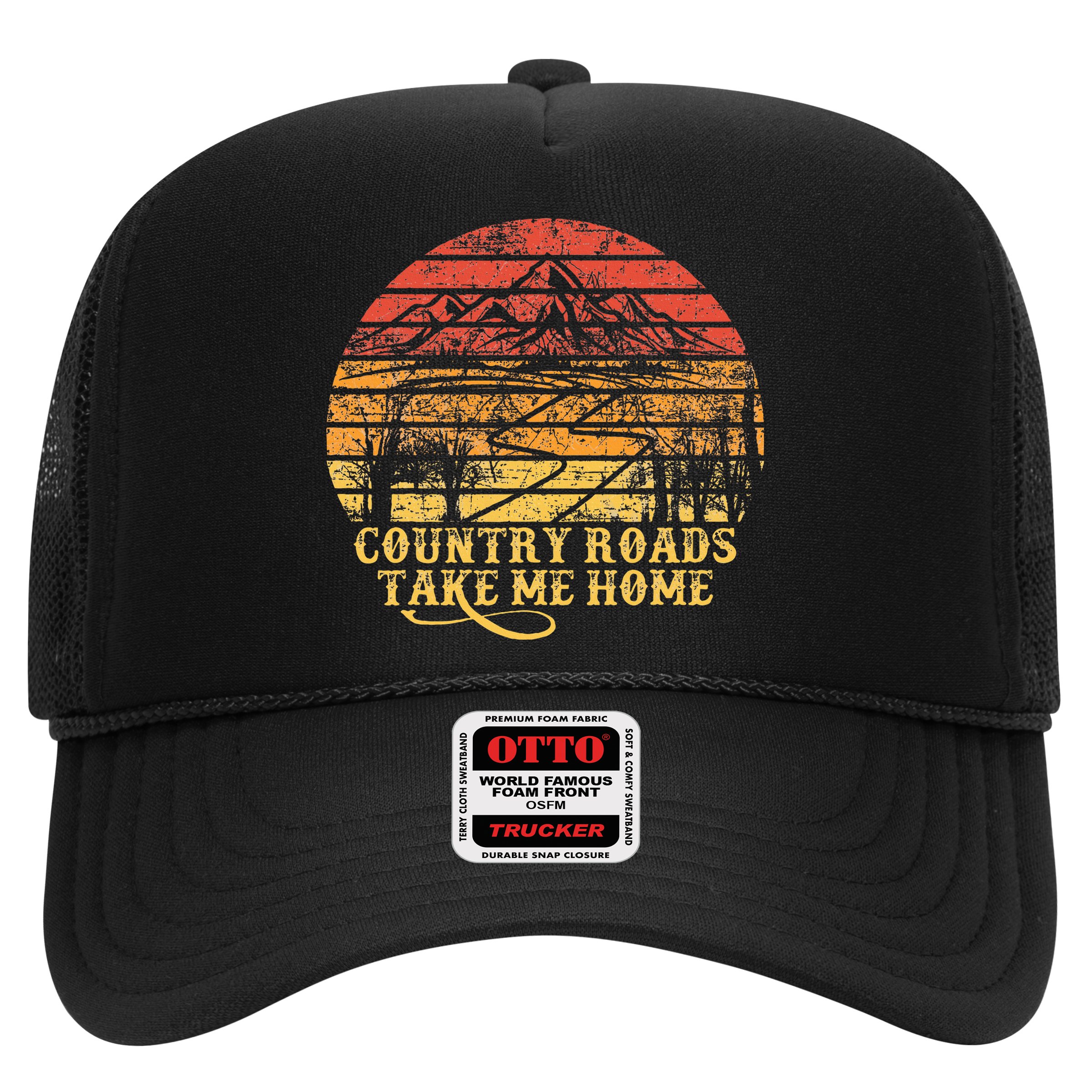 Vintage Retro Music Country Roads Take Me Home Hat