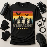 Vermont Retro Mountain Eagle Performance Shirt