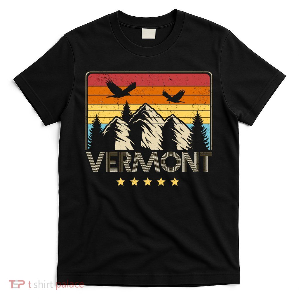 Vermont Retro Mountain Eagle T-Shirt