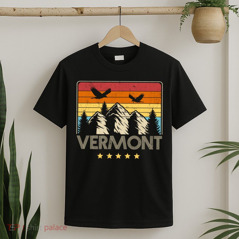 Vermont Retro Mountain Eagle T-Shirt