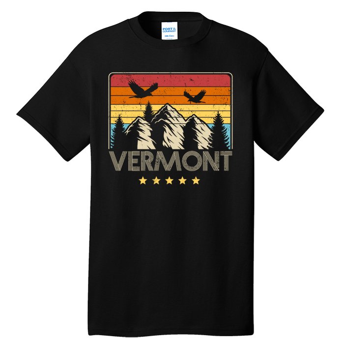 Vermont Retro Mountain Eagle Tall T-Shirt