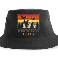 Vermont Retro Mountain Eagle Sustainable Bucket Hat