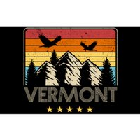 Vermont Retro Mountain Eagle Bumper Sticker