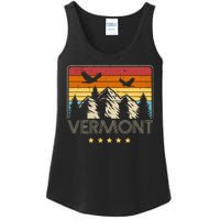 Vermont Retro Mountain Eagle Ladies Essential Tank