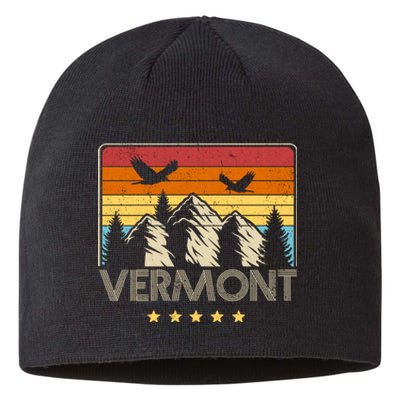 Vermont Retro Mountain Eagle Sustainable Beanie