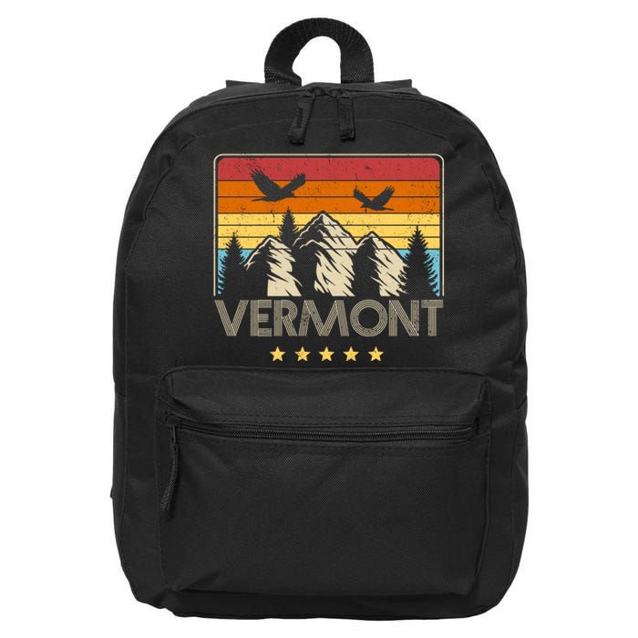 Vermont Retro Mountain Eagle 16 in Basic Backpack