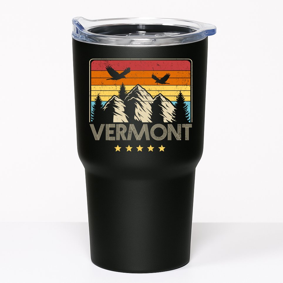 Vermont Retro Mountain Eagle Tumbler