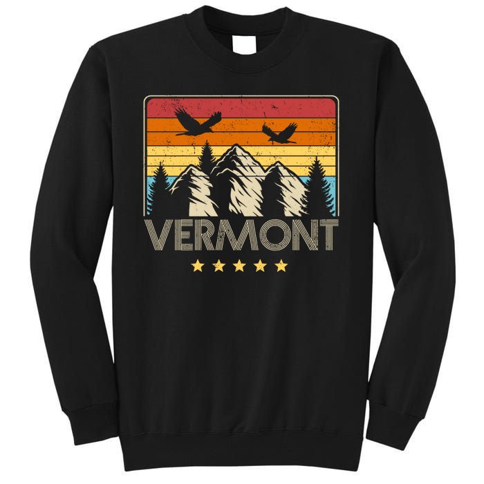 Vermont Retro Mountain Eagle Tall Sweatshirt