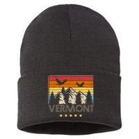 Vermont Retro Mountain Eagle Sustainable Knit Beanie