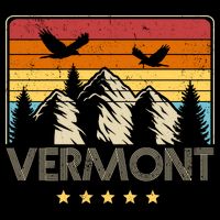Vermont Retro Mountain Eagle Tie-Dye T-Shirt