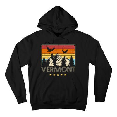 Vermont Retro Mountain Eagle Tall Hoodie