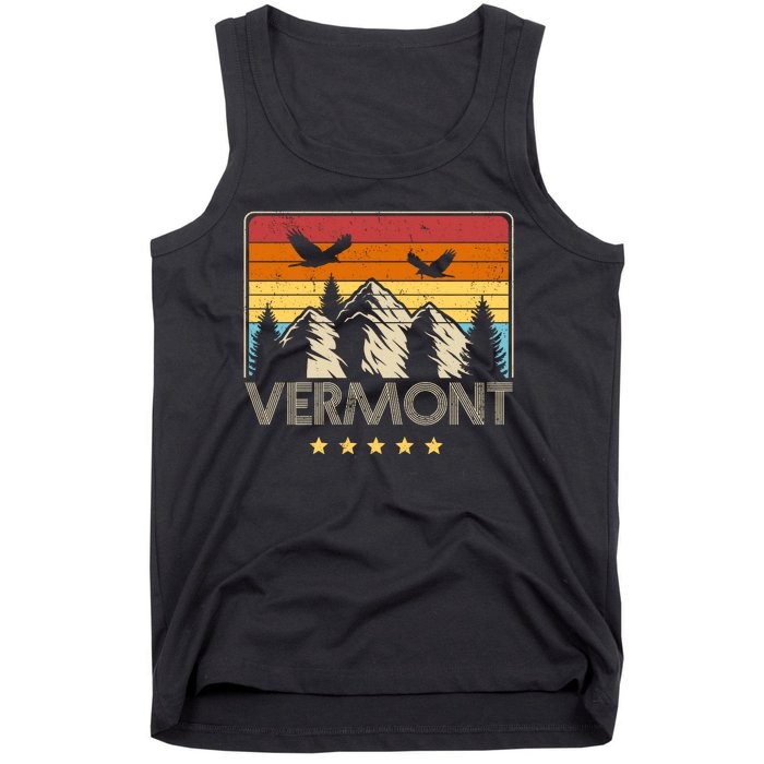 Vermont Retro Mountain Eagle Tank Top