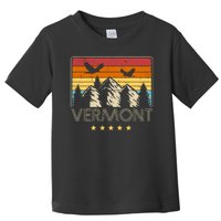 Vermont Retro Mountain Eagle Toddler T-Shirt