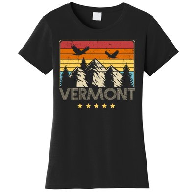 Vermont Retro Mountain Eagle Women's T-Shirt