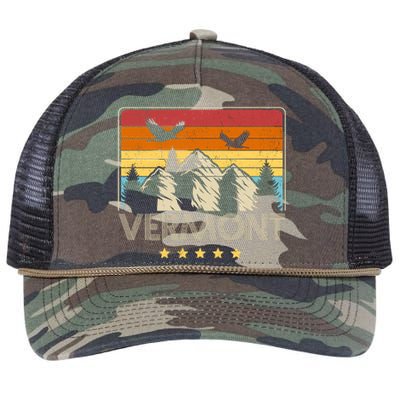 Vermont Retro Mountain Eagle Retro Rope Trucker Hat Cap