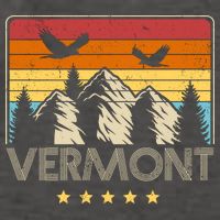 Vermont Retro Mountain Eagle Vector Backpack