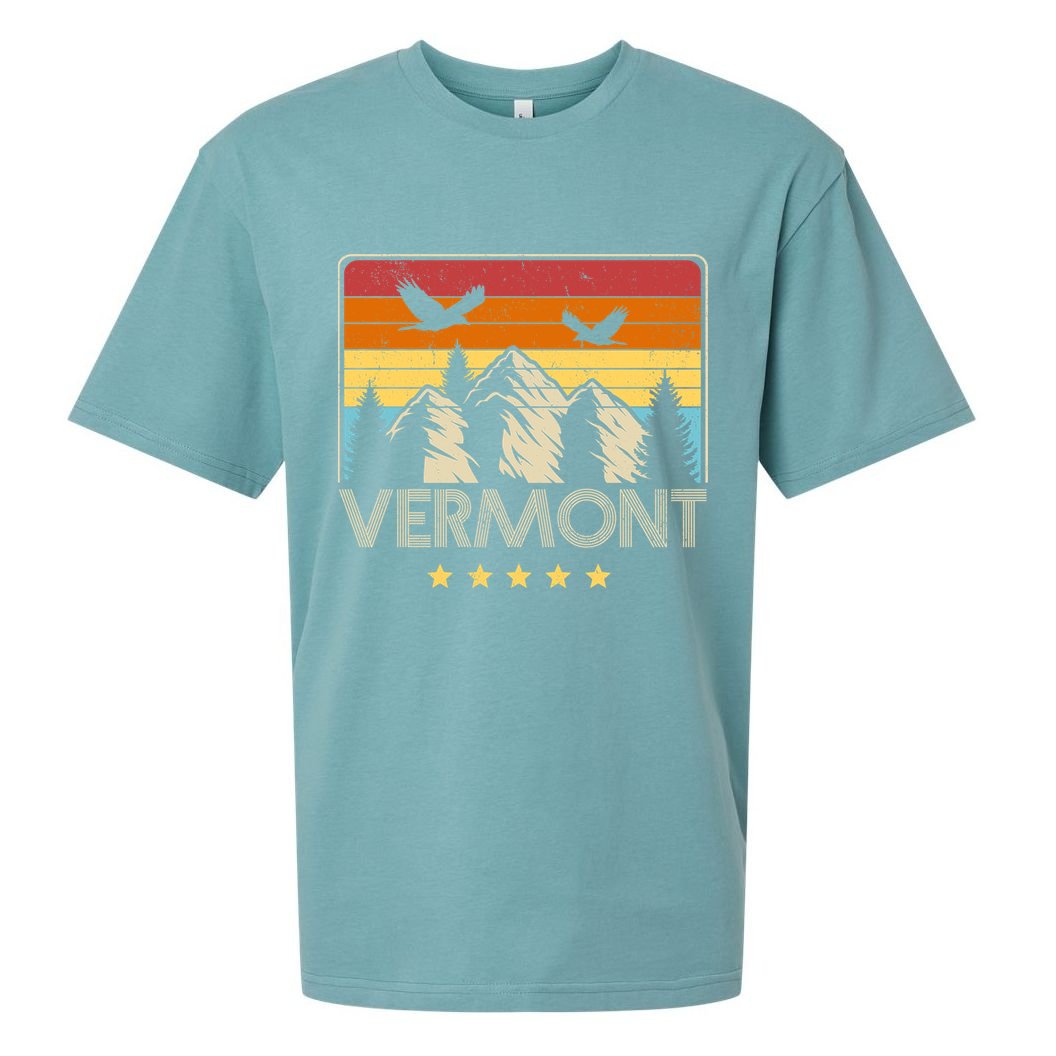 Vermont Retro Mountain Eagle Sueded Cloud Jersey T-Shirt