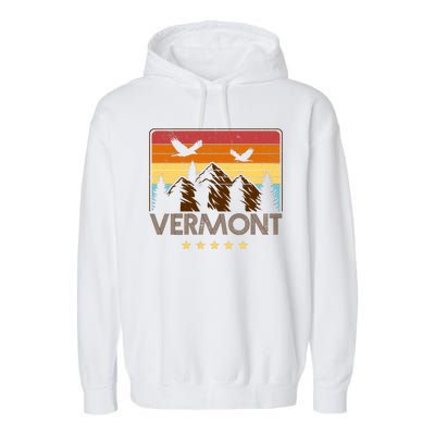 Vermont Retro Mountain Eagle Garment-Dyed Fleece Hoodie