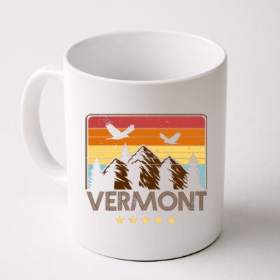 Vermont Retro Mountain Eagle Coffee Mug