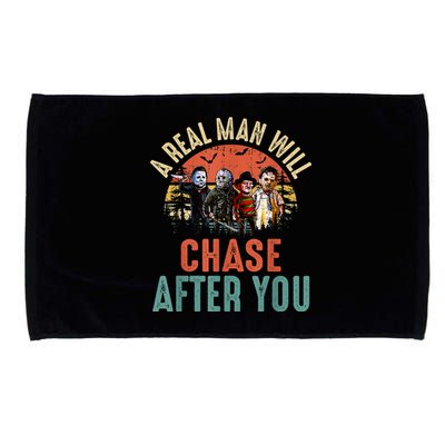 Vintage Real Man Will Chase After You Halloween Character Microfiber Hand Towel