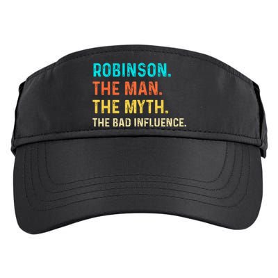 Vintage Robinson Man Myth The Bad Influence Last Name Adult Drive Performance Visor