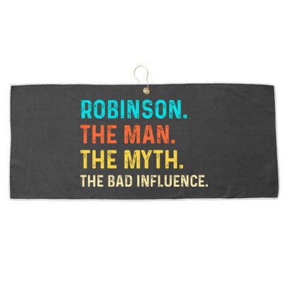 Vintage Robinson Man Myth The Bad Influence Last Name Large Microfiber Waffle Golf Towel