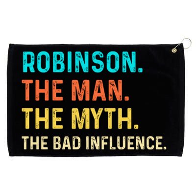 Vintage Robinson Man Myth The Bad Influence Last Name Grommeted Golf Towel