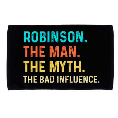 Vintage Robinson Man Myth The Bad Influence Last Name Microfiber Hand Towel