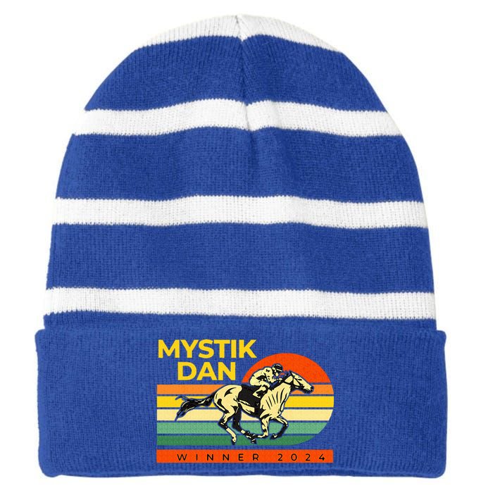 Vintage Racing Mystik Dan Winner 2024 Betting Striped Beanie with Solid Band