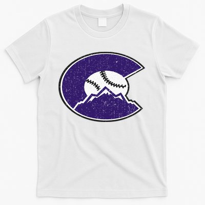 Vintage Rocky Mountain Purple Colorado Flag T-Shirt
