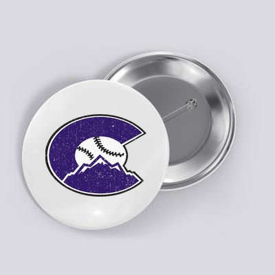 Vintage Rocky Mountain Purple Colorado Flag Button