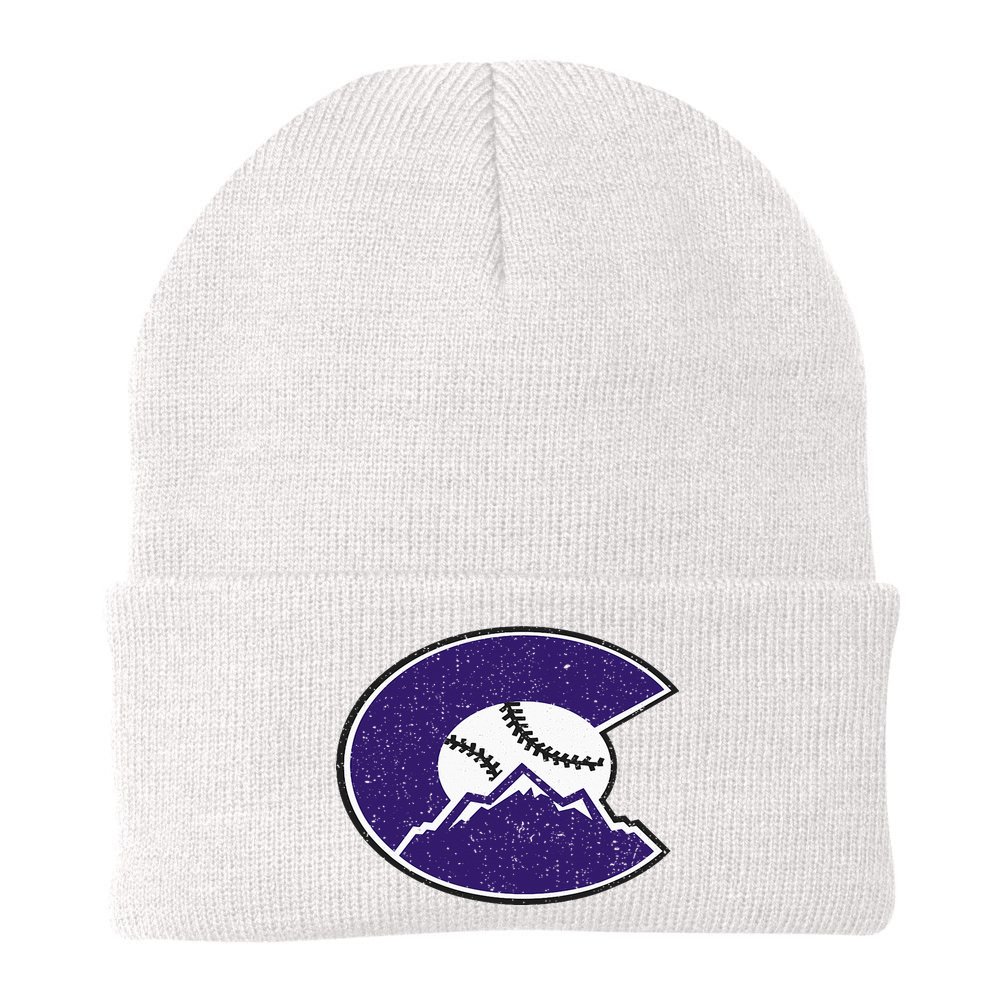 Vintage Rocky Mountain Purple Colorado Flag Beanie