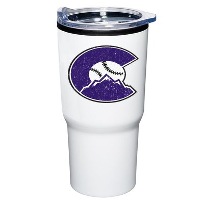 Vintage Rocky Mountain Purple Colorado Flag Tumbler