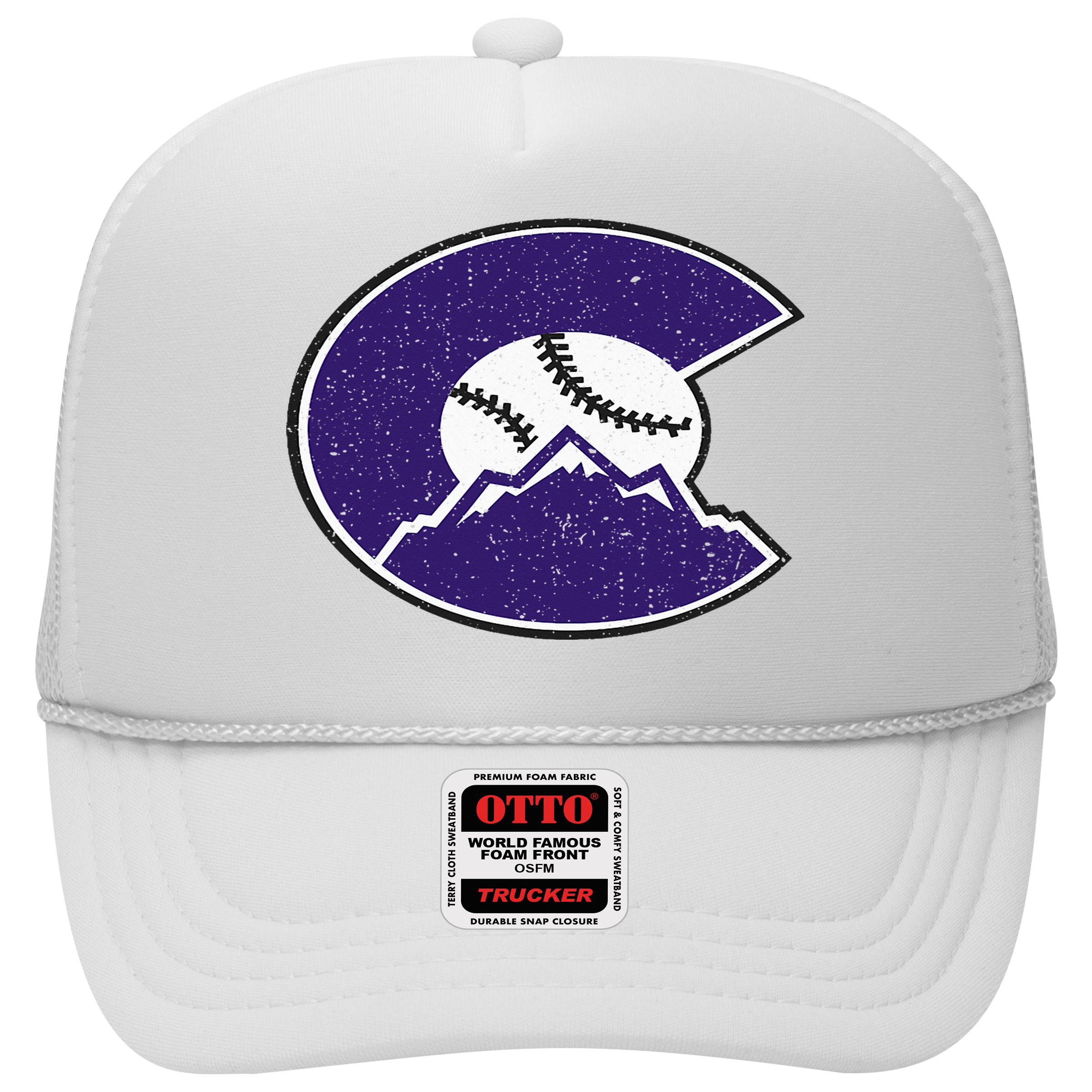 Vintage Rocky Mountain Purple Colorado Flag Hat