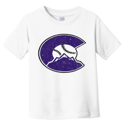 Vintage Rocky Mountain Purple Colorado Flag Toddler T-Shirt