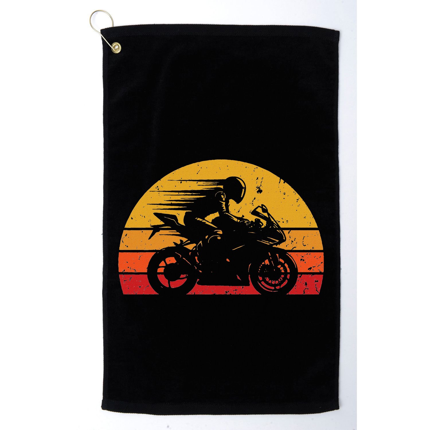 Vintage Retro Motorcycle Racing Biker Sport Street Bike Golf Towel