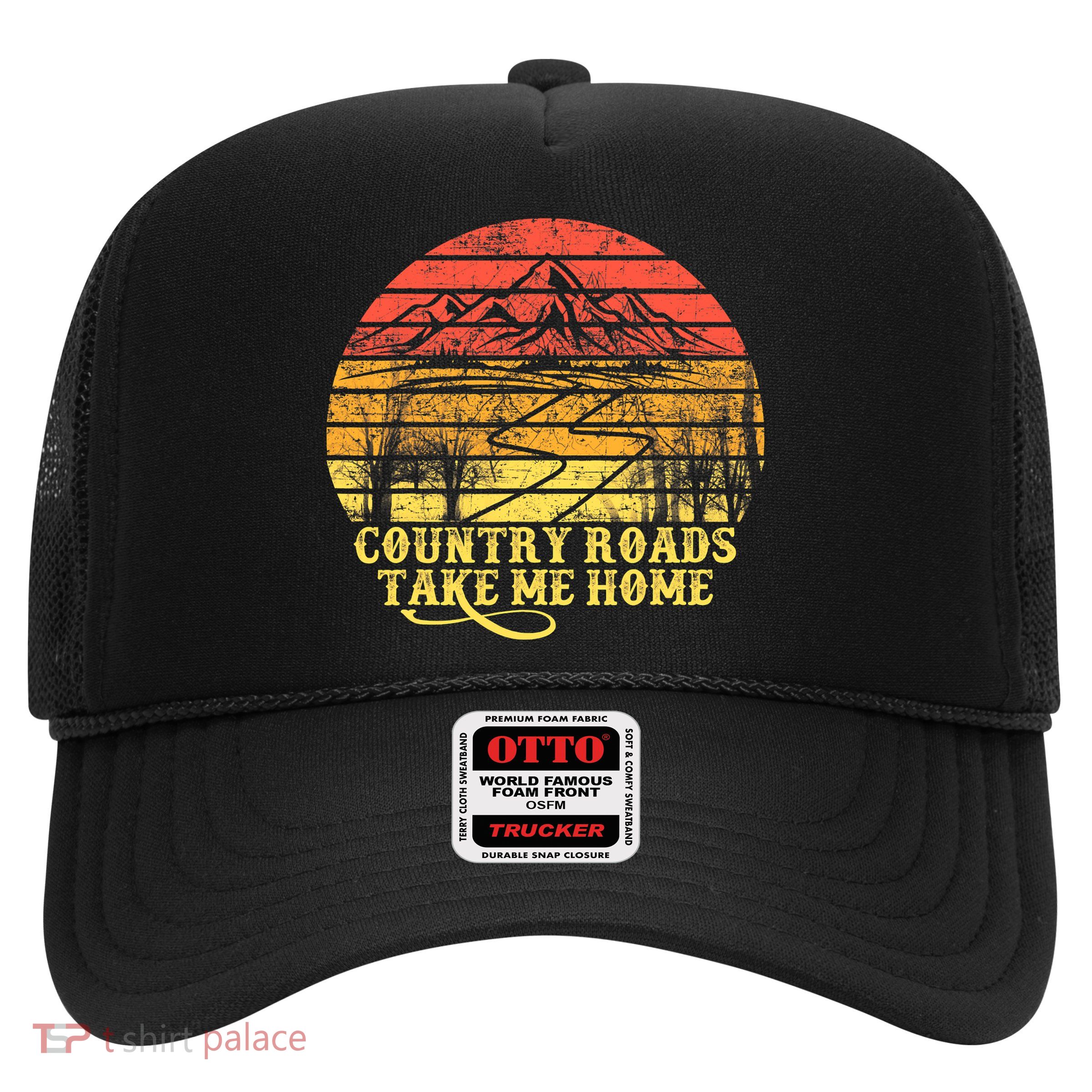 Vintage Retro Music Fans Country Roads Take Me Home Trucker Hat