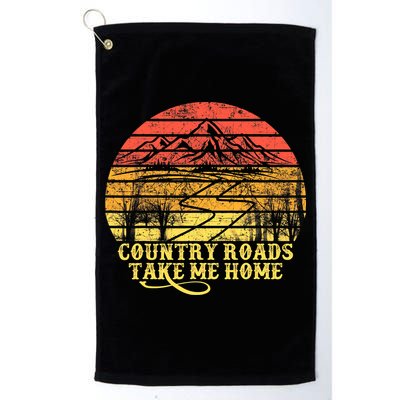 Vintage Retro Music Fans Country Roads Take Me Home Golf Towel