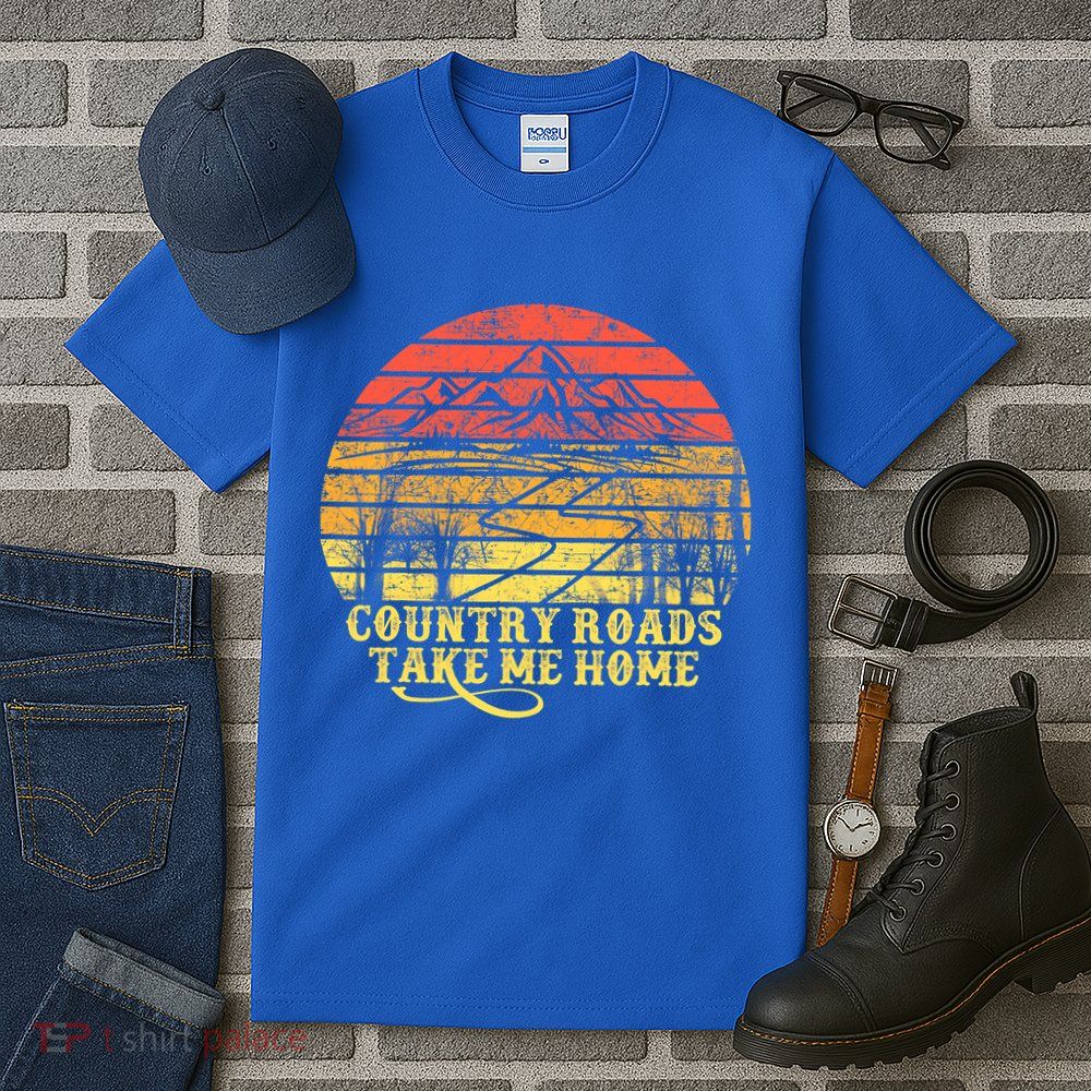 Vintage Retro Music Fans Country Roads Take Me Home Tall T-Shirt