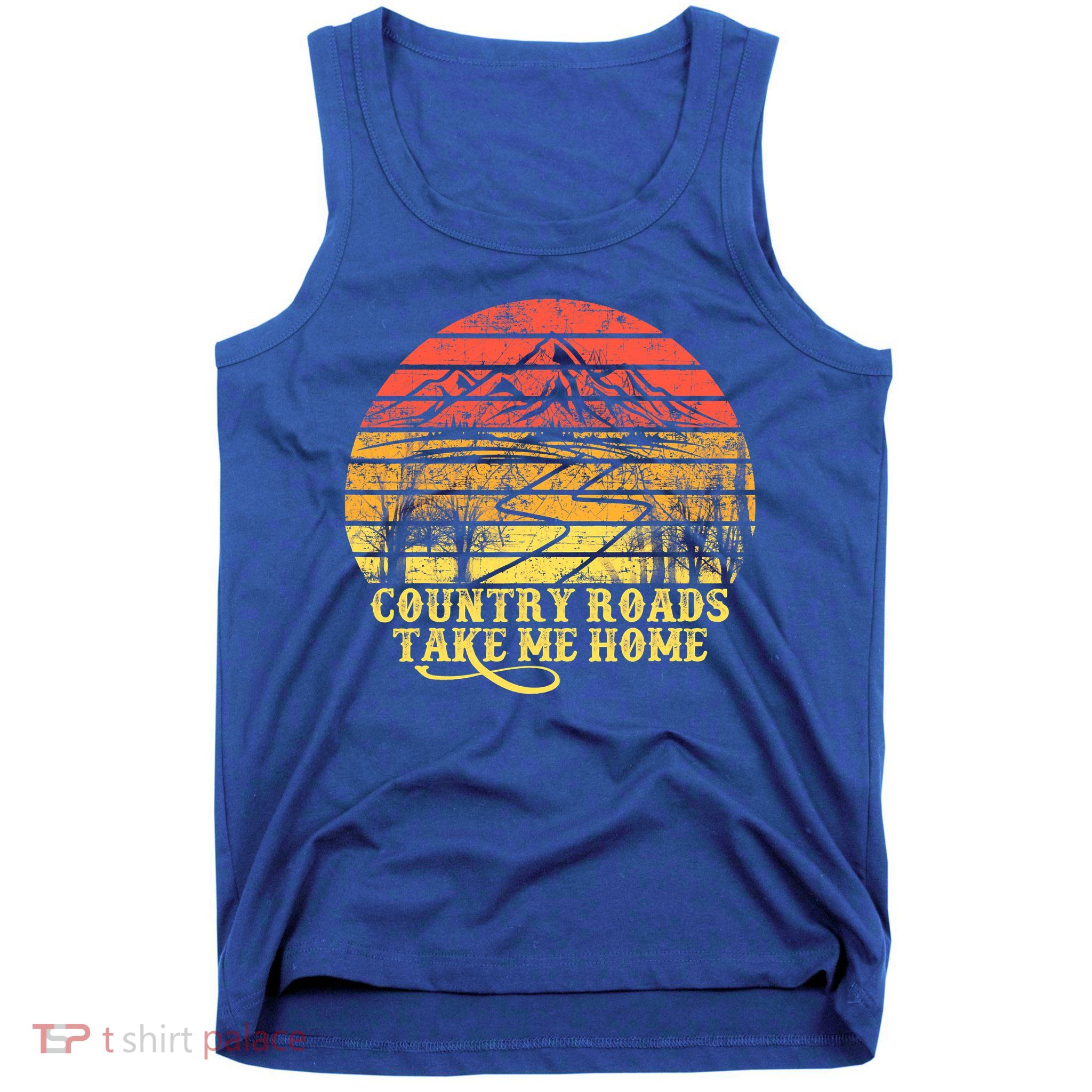 Vintage Retro Music Fans Country Roads Take Me Home Tank Top