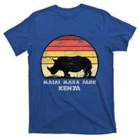 Vintage Retro Masai Mara Park Kenya Africa Safari Rhino T-Shirt